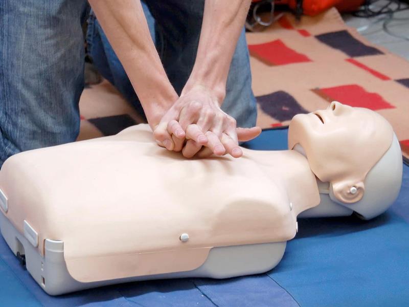 Person performing CPR