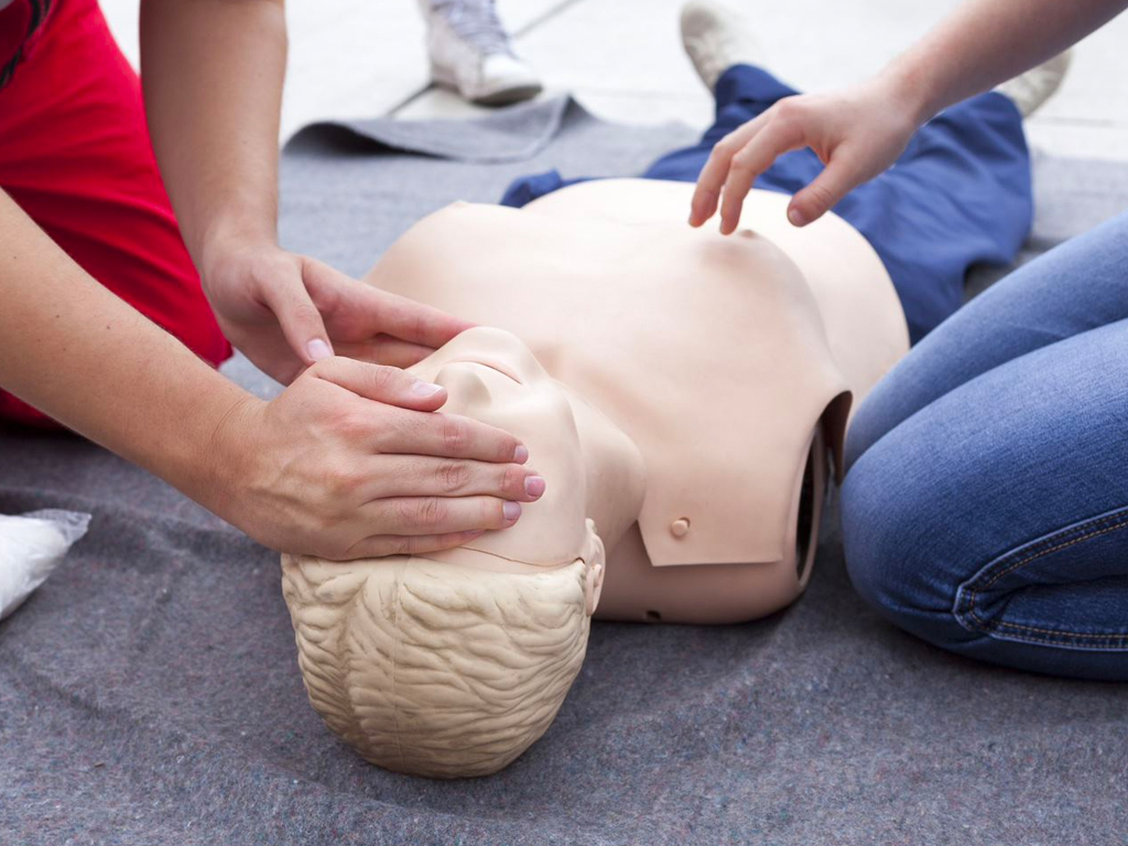 Person performing CPR